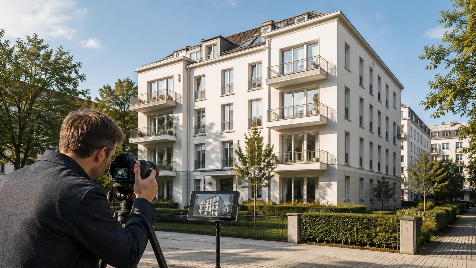 Immobilienfotografie eines Mehrfamilienhauses