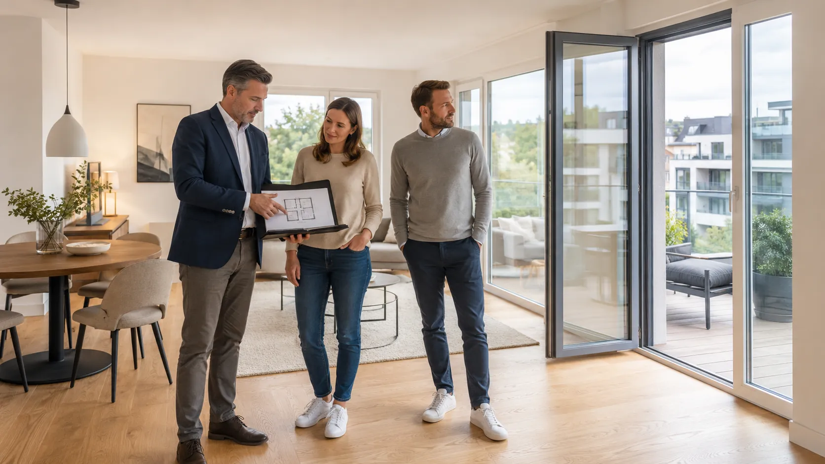 Immobilienberatung in einer Wohnung