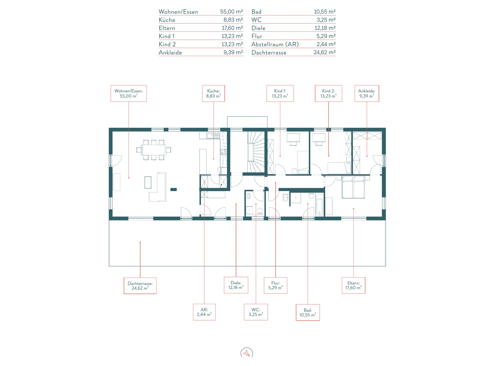 Grundriss Penthouse