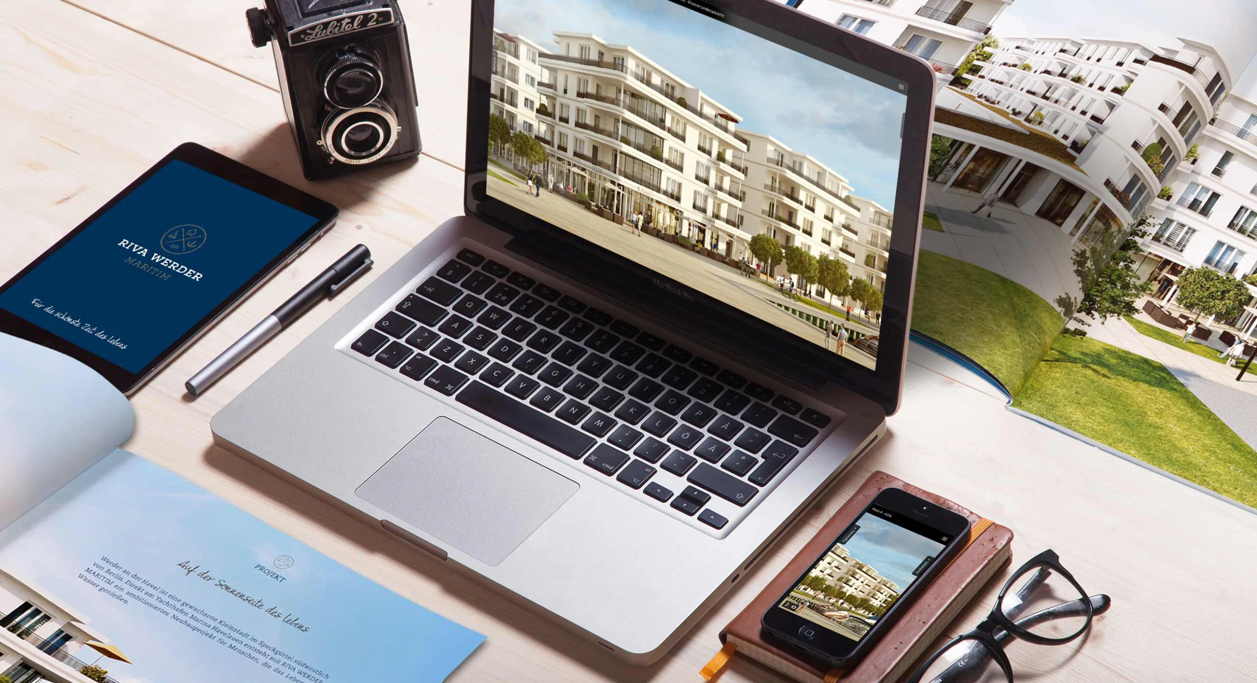 Immobilienmarketing mit Projektwebsite, Broschüre und Exposé